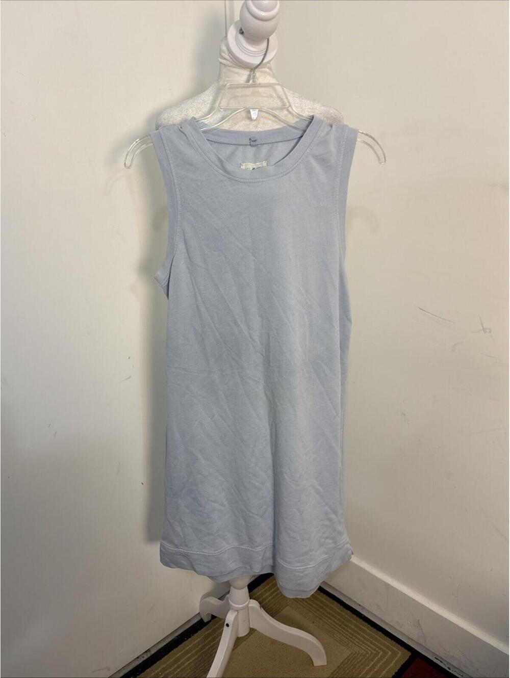 Lou &‎ Grey women's sleeveless stretch knit size Small Side Slits Baby Blue - Picture 1 of 10